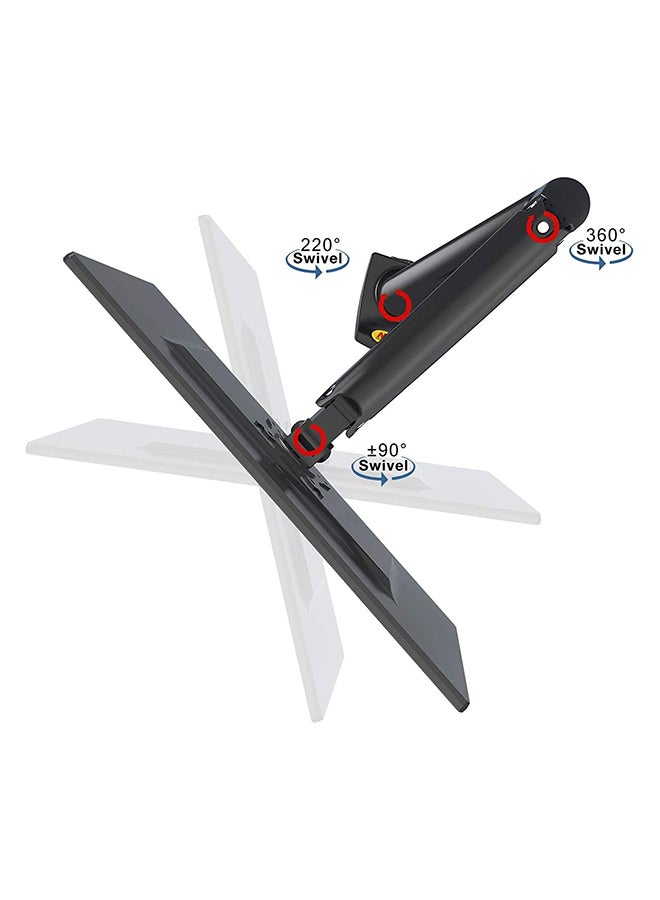 أن بي نورث بايو حامل شاشة مكتبي مثبت على المكتب بذراع دوارة كاملة الحركة لجهاز كمبيوتر مقاس 17 بوصة إلى 30 بوصة من 4.4 رطل إلى 14.3 رطل أسود أسود - Image 5