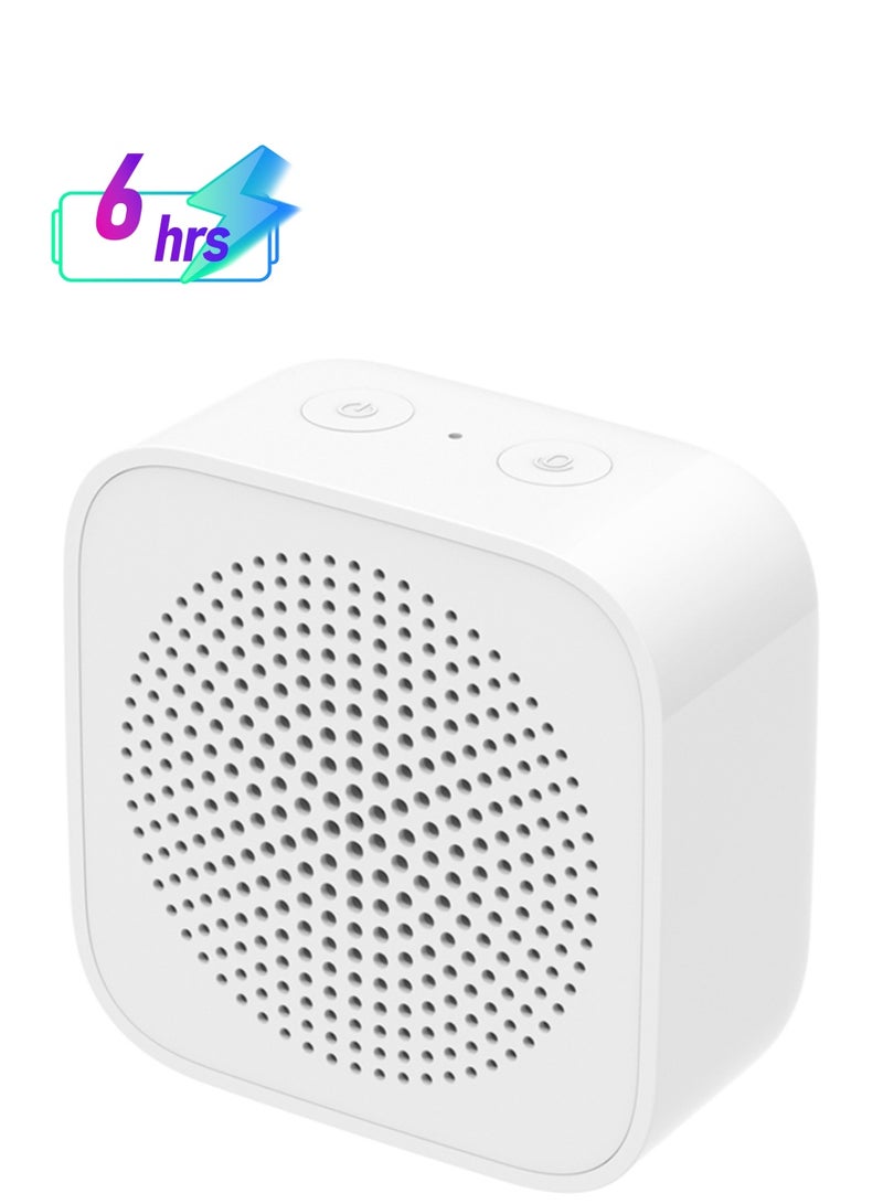 Wireless Bluetooth Stereo Sound Square Portable Speaker With Build-In Handsfree Call White  - Image 1