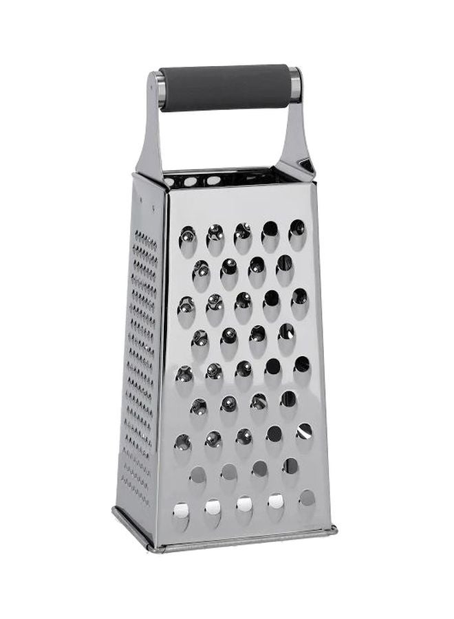 Royalford 4 Sided Grater Stainless Steel Multiple Cutting Style With 4 Different Blades Dishwasher Safe Best To Grate Slice And Zest Multicolor 11x8x24.5cm - Image 1