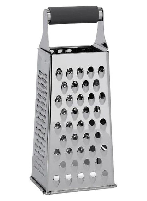 4 Sided Grater Stainless Steel Multiple Cutting Style With 4 Different Blades Dishwasher Safe Best To Grate Slice And Zest Multicolor 11x8x24.5cm