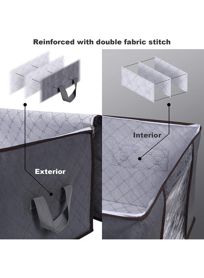 XiuWoo 3-Piece Storage Bag Organizer Set Grey 60x43x35cm - Image 3