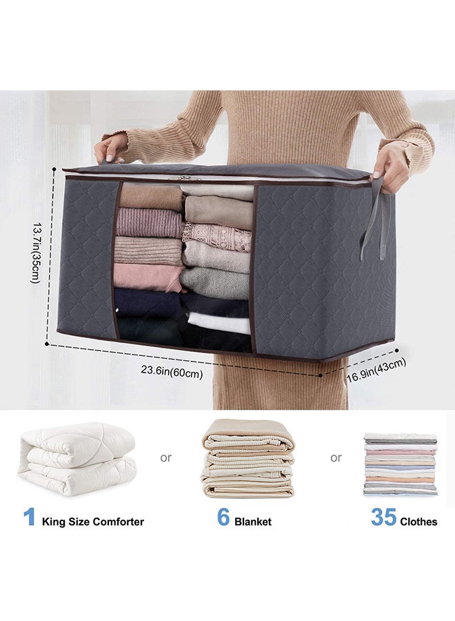 XiuWoo 3-Piece Storage Bag Organizer Set Grey 60x43x35cm - Image 2