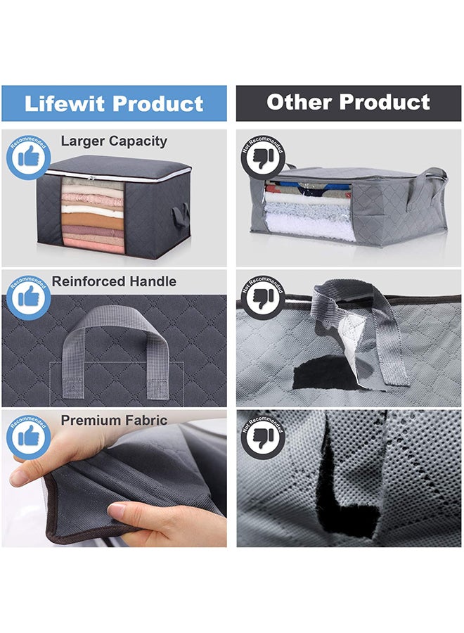 XiuWoo 3-Piece Storage Bag Organizer Set Grey 60x43x35cm - Image 5