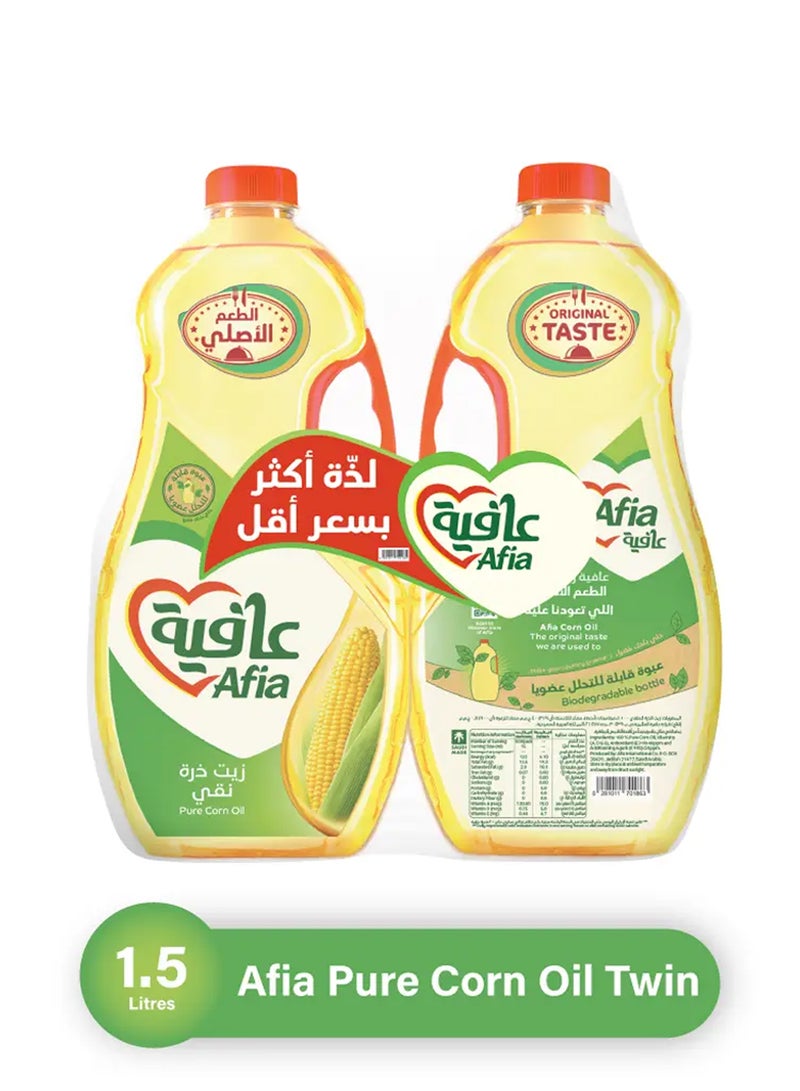 عافية زيت ذرة عبوة من قطعتين  - Image 1