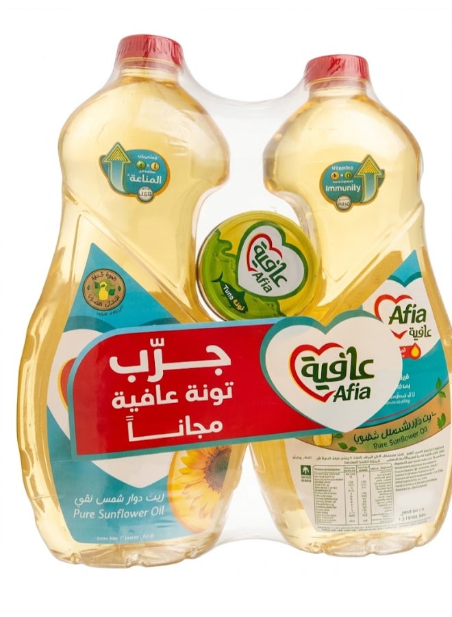 زيت دوار الشمس 1.5لترات عبوة من قطعتين