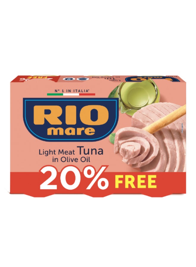 Rio Mare Light Meat Tuna In Olive Oil 80grams Pack of 6  - Image 1