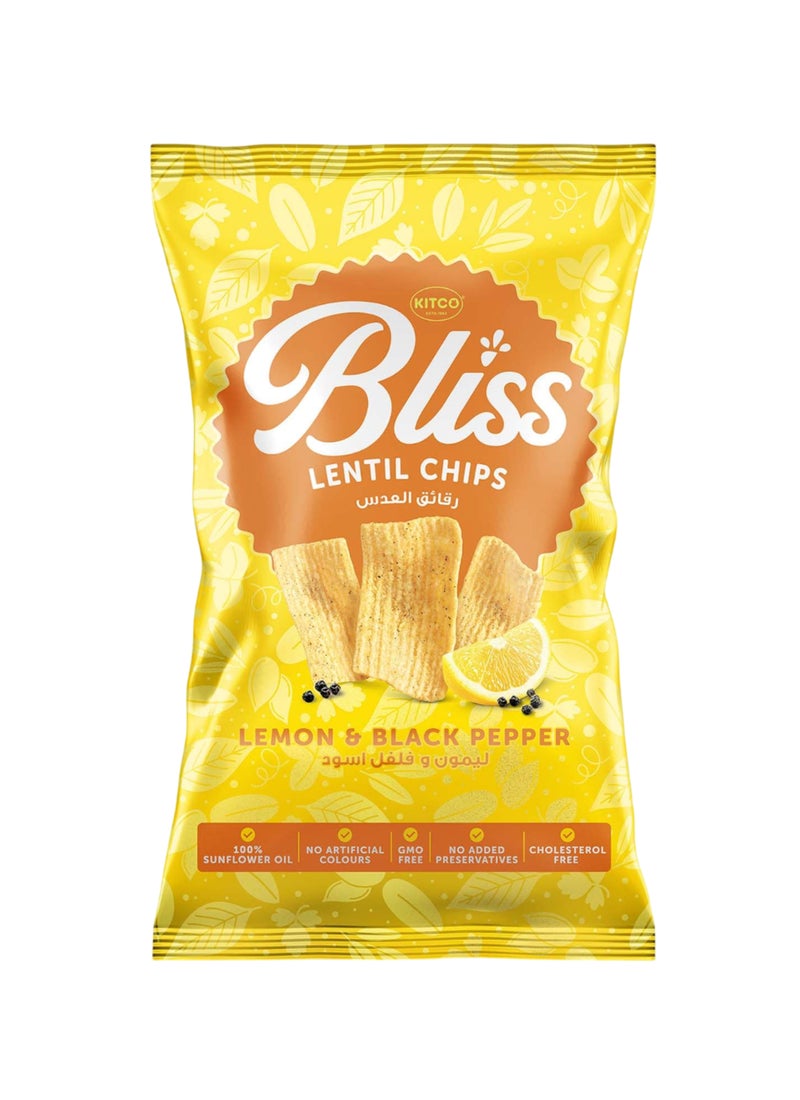 Lentil Chips Lemon And Black Pepper 135grams