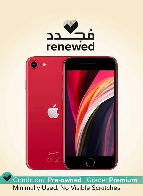 Renewed - iPhone SE 2nd Gen 128GB Red 4G With Facetime - International Version