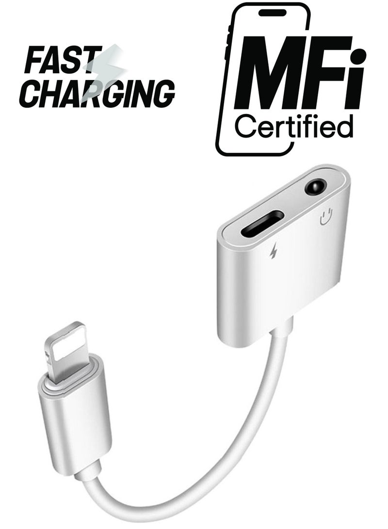 Audio Splitter Adapter For Apple iPhone White - Image 1