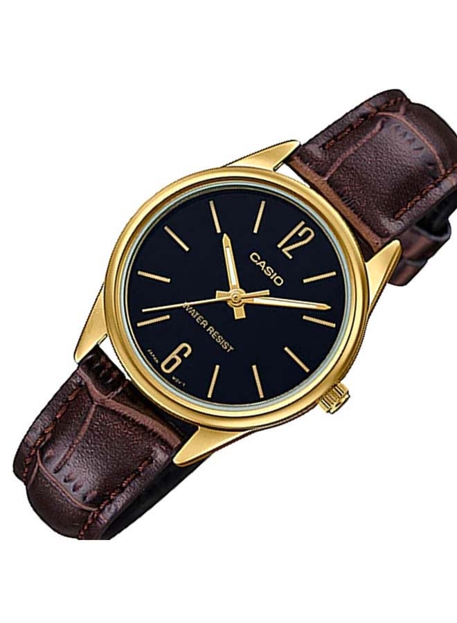 CASIO Women's Leather Analog Wrist Watch LTP-V005GL-1BUDF - Image 3