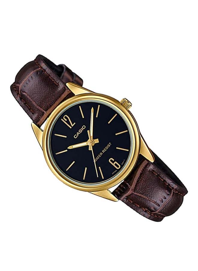 CASIO Women's Leather Analog Wrist Watch LTP-V005GL-1BUDF - Image 2
