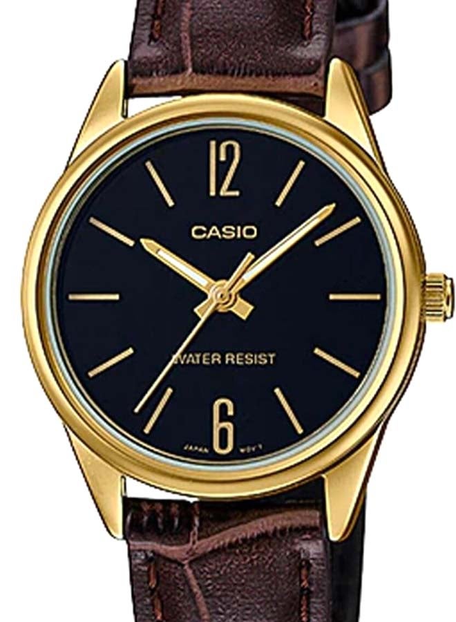 CASIO Women's Leather Analog Wrist Watch LTP-V005GL-1BUDF - Image 4