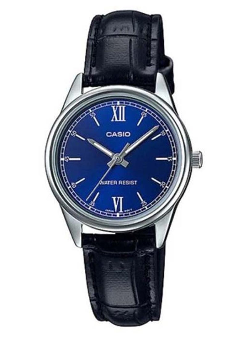 CASIO Women's Leather Analog Wrist Watch LTP-V005L-2BUDF - 34 mm - Black - Image 1
