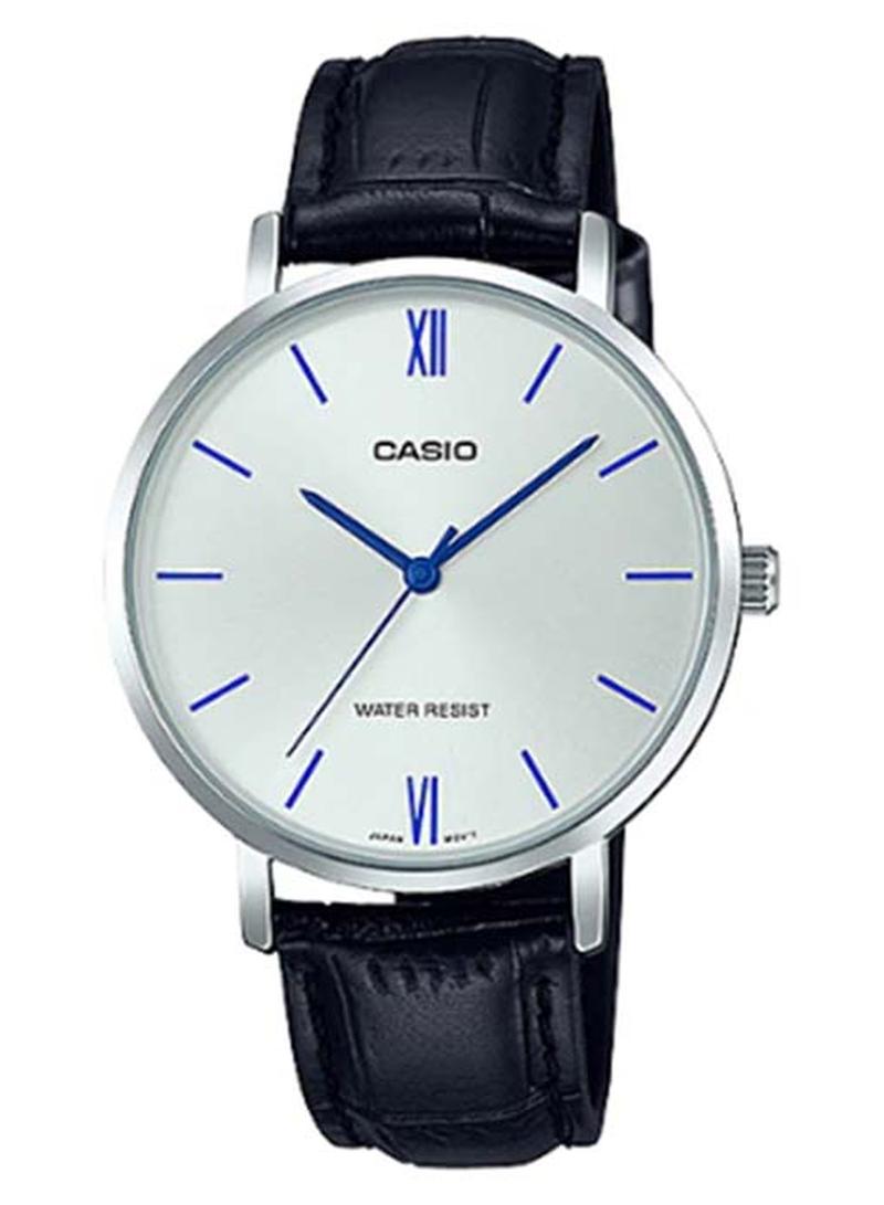 CASIO Women's Leather Analog Wrist Watch LTP-VT01L-7B1UDF - 34 mm - Black - Image 1