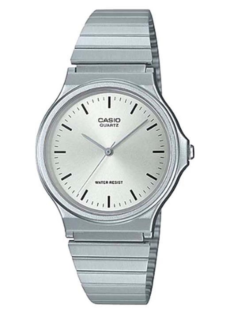 CASIO Men's Stainless Steel Analog Wrist Watch MQ-24D-7EDF - 35 mm - Silver - Image 1