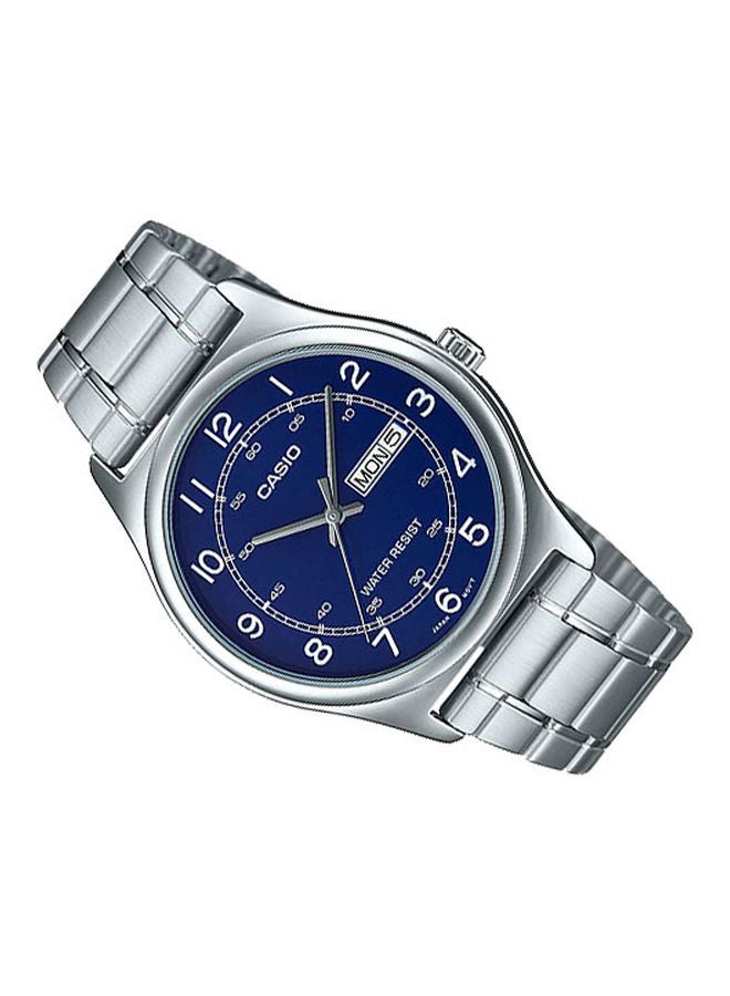 CASIO Men's Stainless Steel Analog Wrist Watch MTP-V006D-2BUDF - 45 mm - Silver - Image 4