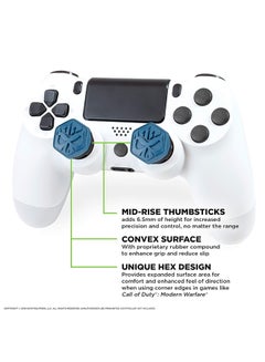 KontrolFreek KontrolFreek Call of Duty Modern Warfare Performance Thumbsticks for PlayStation 4 (PS4) | 2 Mid-Rise, Convex | Blue/Black  - Image 3