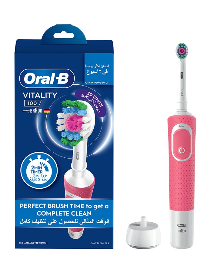أورال بي فرشاة أسنان كهربائية فيتاليتي قابلة للشحن وردي - Image 1