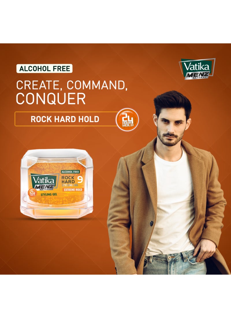 VATIKA Rock Hard Extra Strong Hold Styling Gel 250ml Pack of 2 - Image 2