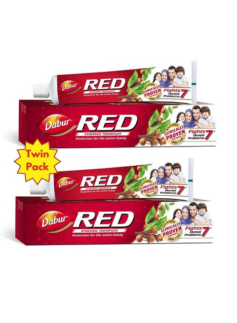 Ayurvedic Red Toothpaste For Teeth And Gums Pack Of 2 200.0grams