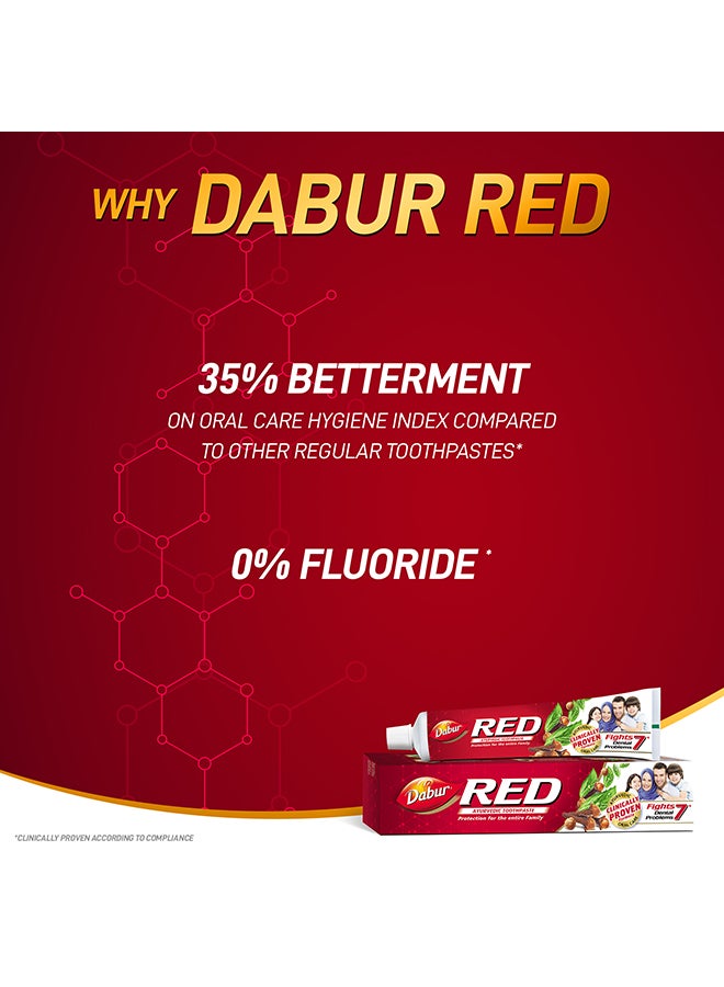 Dabur - Ayurvedic Red Toothpaste For Teeth And Gums Pack Of 2 200.0grams - Image 1