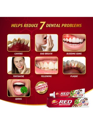 Ayurvedic Red Toothpaste For Teeth And Gums Pack Of 2 red 200grams - view 4