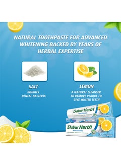 Dabur Herbal Whitening Toothpaste, 150g + Toothbrush Free Pack of 3 150grams  - Image 4