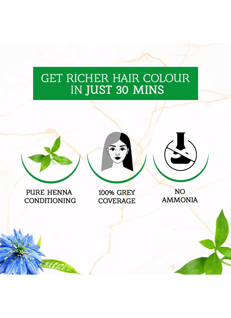 VATIKA Natural Black Henna Hair Colour Pack of 2 Natural Black - Image 5