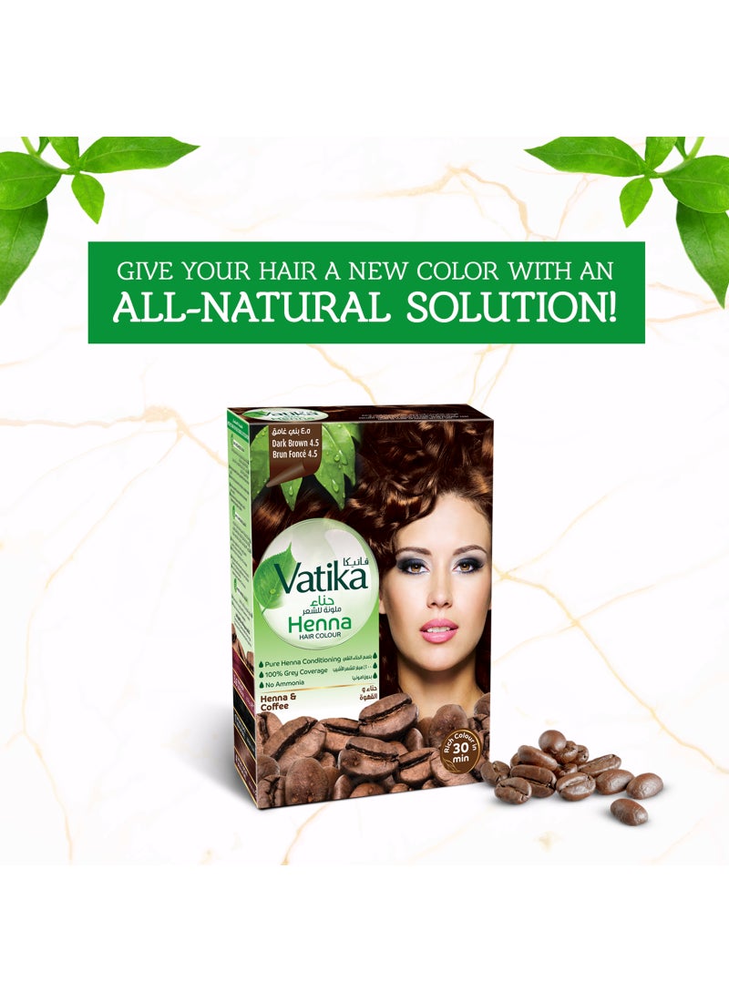 VATIKA Dark Brown Henna Hair Colour Pack of 2 Dark Brown - Image 2