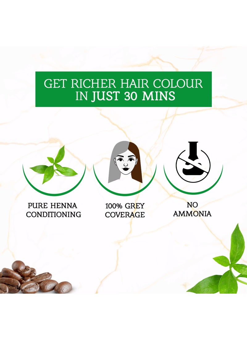 VATIKA Dark Brown Henna Hair Colour Pack of 2 Dark Brown - Image 4