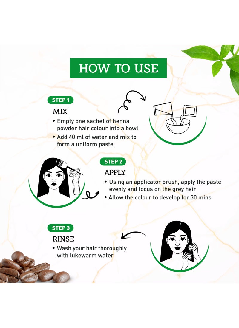 VATIKA Dark Brown Henna Hair Colour Pack of 2 Dark Brown - Image 5