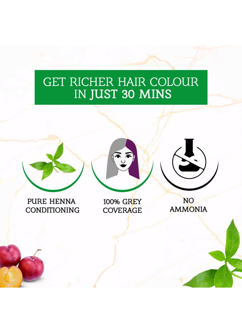 VATIKA Henna Haircolor, Plum, 10g Pack of 2 Plum - Image 3