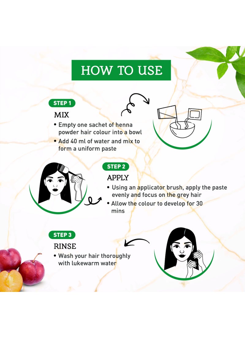 VATIKA Henna Haircolor, Plum, 10g Pack of 2 Plum - Image 4