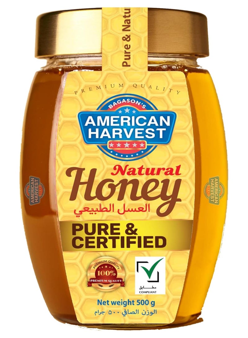 American Harvest Natural Honey Jar 500grams - Image 1