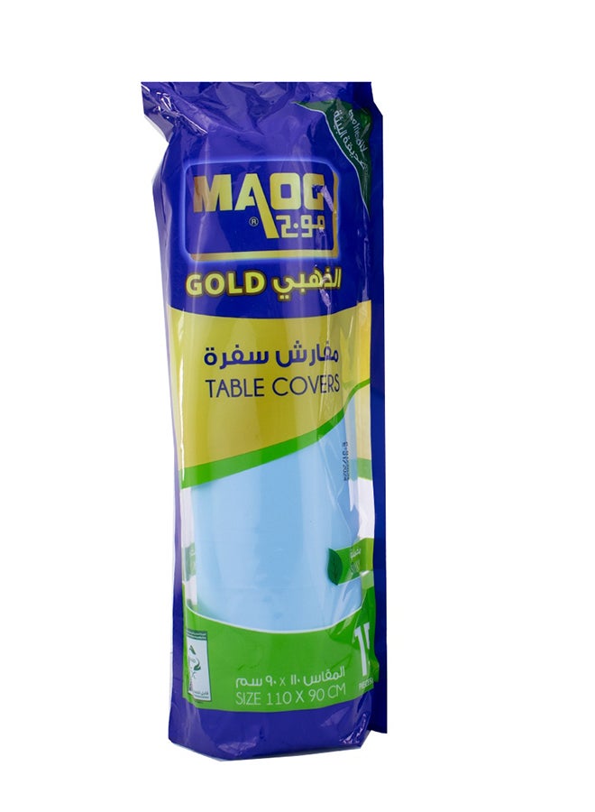 Maog 15-Piece Disposable Table Cover Set Silky Blue 110x90cm - Image 2