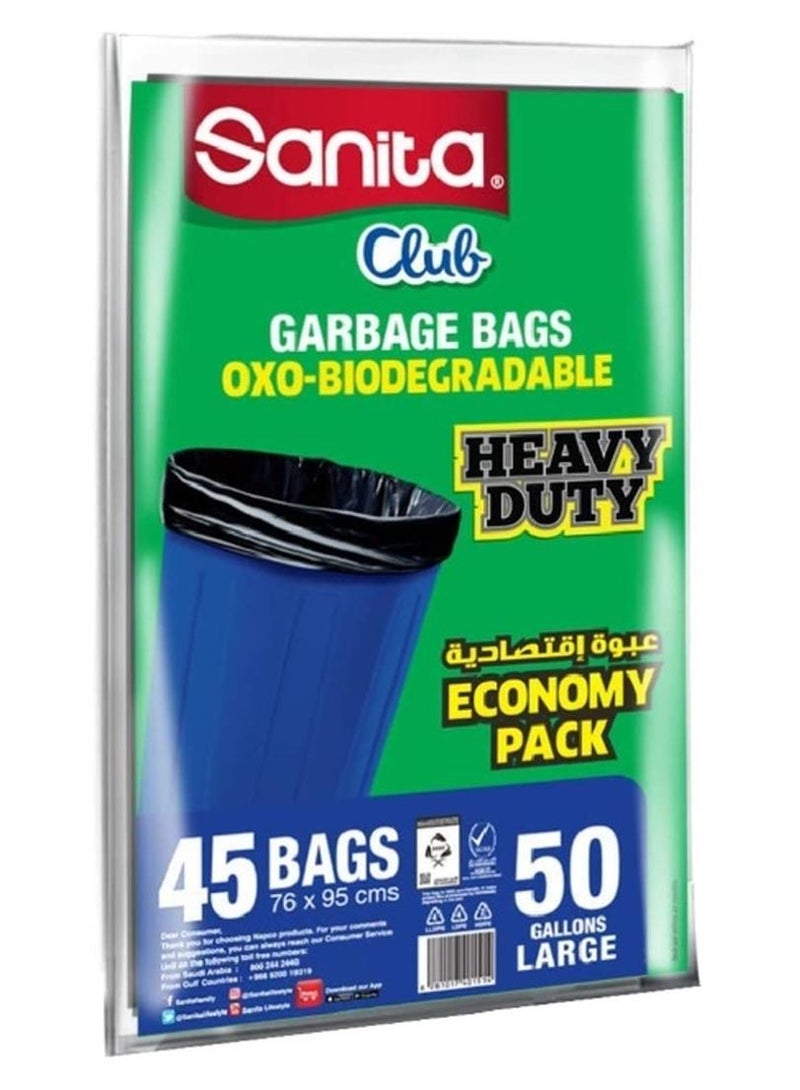 أكياس قمامة كبيرة عبوة من 40 قطعة أسود