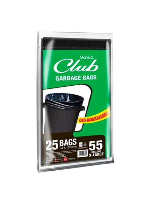 Club Garbage Bags, X Large, 55 Gallons, 84x105cm Black