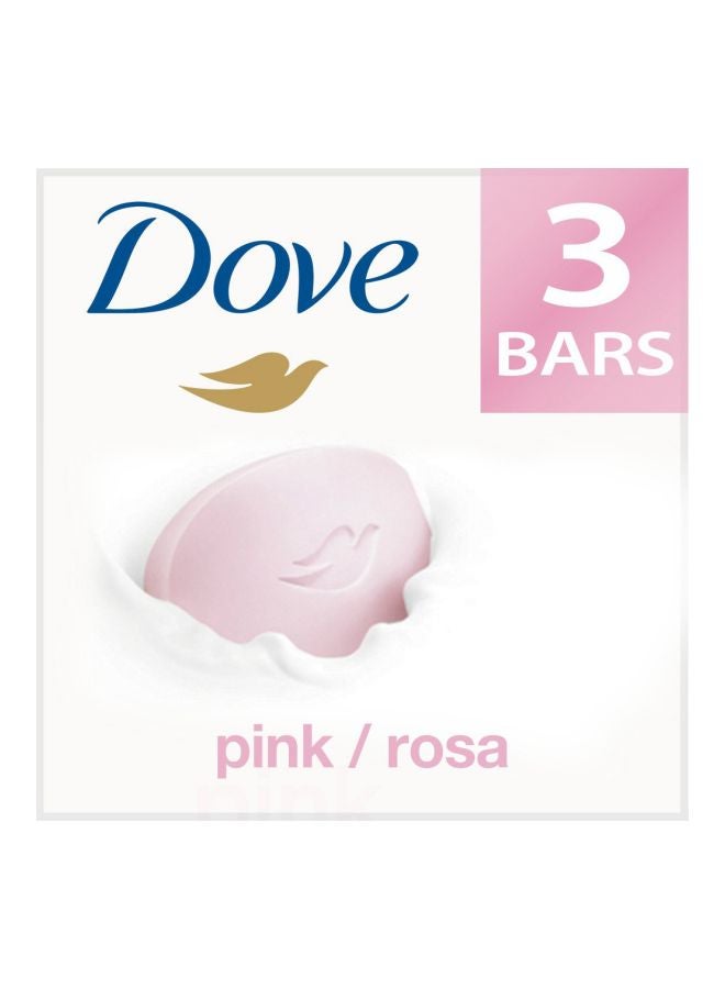 دوف صابون مرطب بتركيبة مغذية لجميع أنواع البشرة مع ربع كريم مرطب، عبوة مكونة من 4 قطع وردي وردي 125جرام - Image 3