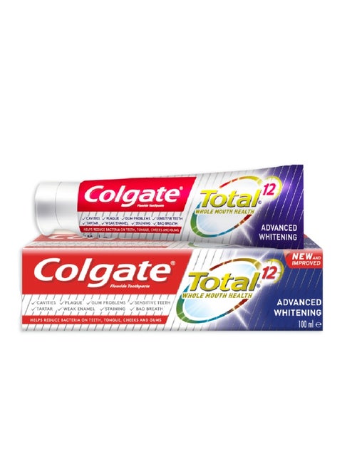 Total Advanced Whitening ToothPaste, 100ml White