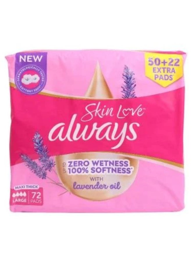 أولويز فوط صحية كبيرة ماكسي ناعمة وسميكة وجيدة التهوية بالأجنحة من 72 فوطة أبيض 72 Pads - Image 1