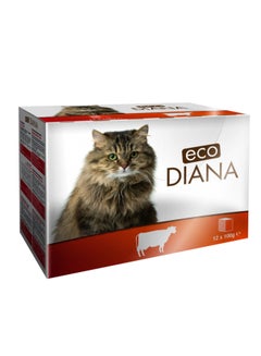 Eco Diana Pack Of 12 Chunks With Beef In Gravy 100grams  - Image 1