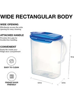 LocknLock Fridge Door Plastic Water Jug Clear/Blue 3Liters  - Image 3