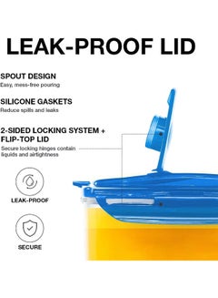 LocknLock Fridge Door Plastic Water Jug Clear/Blue 3Liters  - Image 4