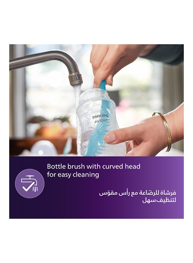 Natural Response Baby Feeding Bottle Set| 3 Bottles With Brush | No.1 Brand Recommended By Moms Worldwide |Natural Response Technology Mimics Breastfeeding | Uniquely Designed Nipple Releases Milk Only When Baby Drinks