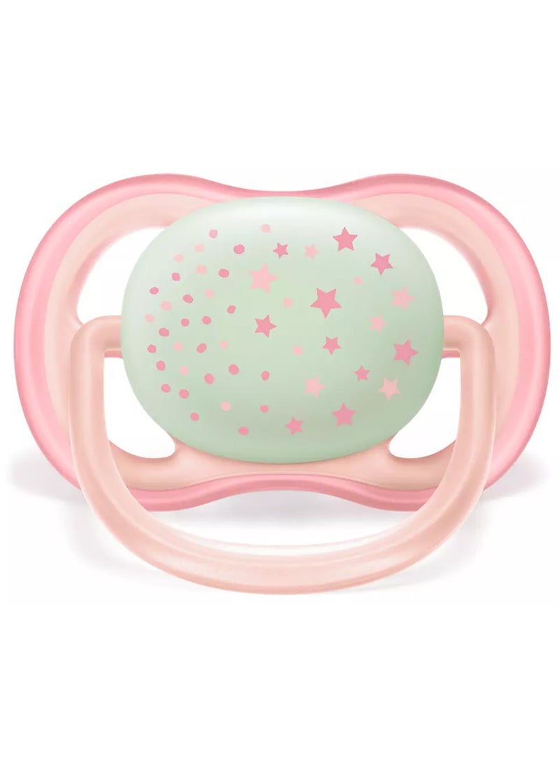 PHILIPS AVENT - Pack Of 2 Ultra Air Night Soft Pacifier Set for 0-6 Months, Assorted Color - SCF376/12 - Image 1
