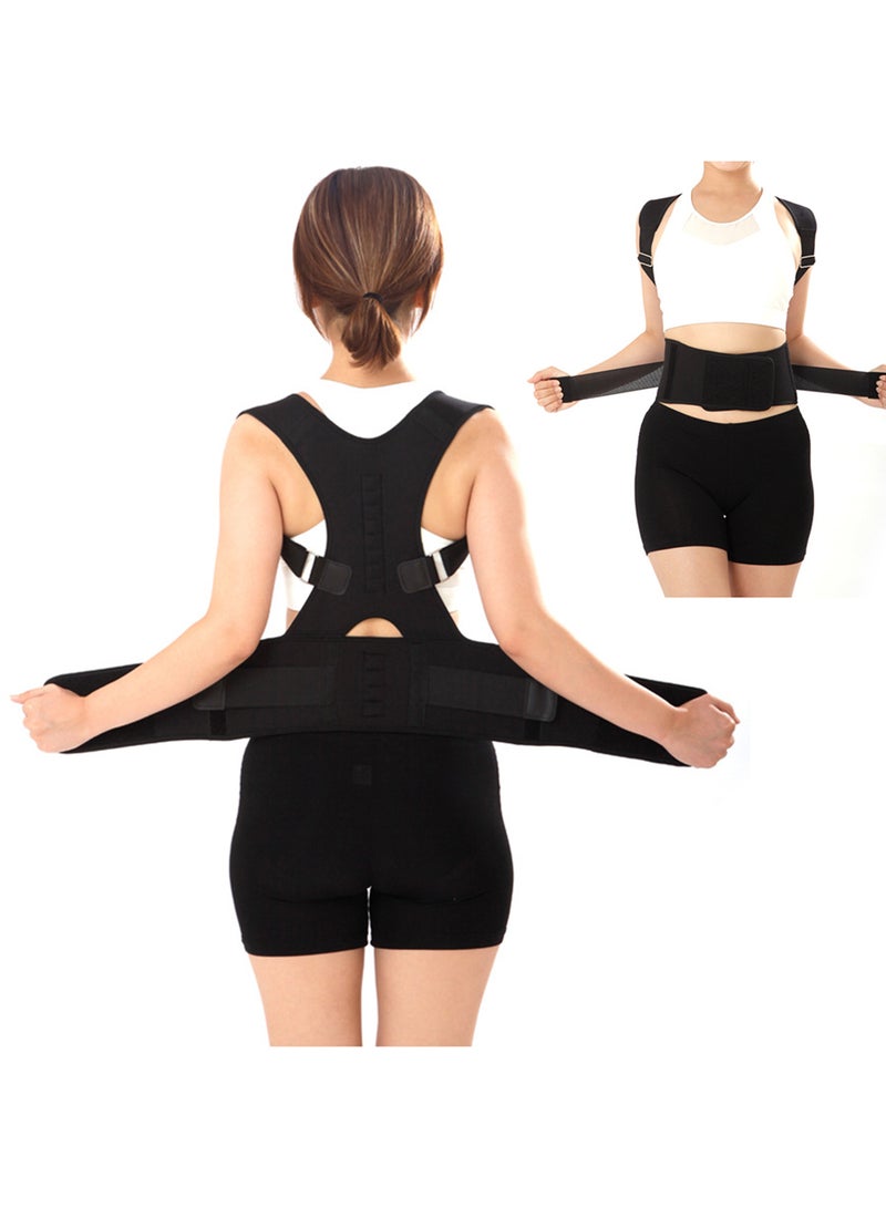 Brace Shoulder Spine Back Support Magnetic Therapy Posture Corrector Belt - Image 2