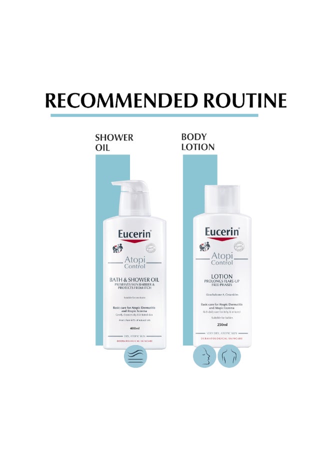 Eucerin - Atopicontrol Cleansing Shower Oil With Natural Omega-3 And Omega-6 Oils For Dry And Normal Skin Multicolour 400ml - Image 1