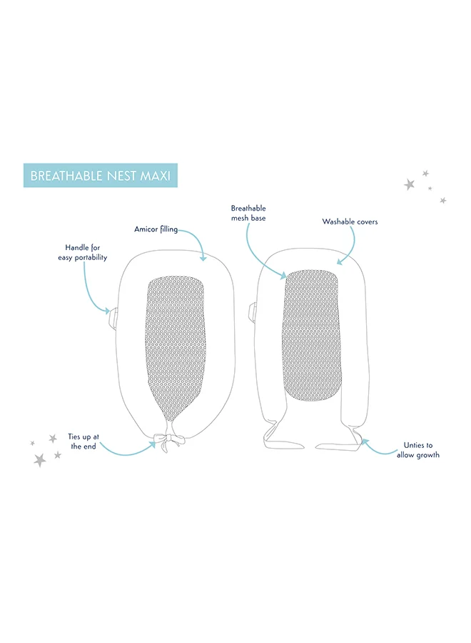 Purflo PurAir Breathable Nest Maxi, Marl Grey