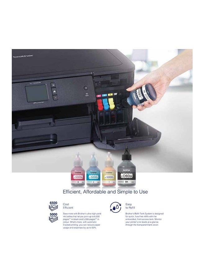 brother MFC-T4500DW A3 All in One Wireless Colour Ink Tank Printer | Auto 2-sided Print | 50 Sheets ADF | Print, Scan, Copy, Fax | Up to 22/20 ipm (Mono/Color) | WiFi And High Speed USB - Black  - Image 3