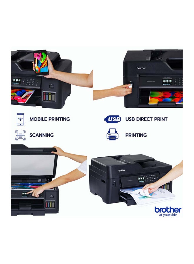 brother MFC-T4500DW A3 All in One Wireless Colour Ink Tank Printer | Auto 2-sided Print | 50 Sheets ADF | Print, Scan, Copy, Fax | Up to 22/20 ipm (Mono/Color) | WiFi And High Speed USB - Black  - Image 5